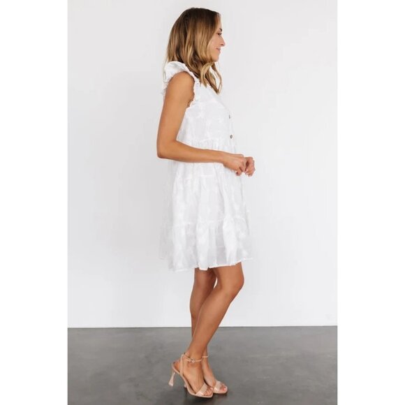 Baltic Born Dress NWT Kayla Button Up Short Off White Size 1XL - Picture 3 of 10